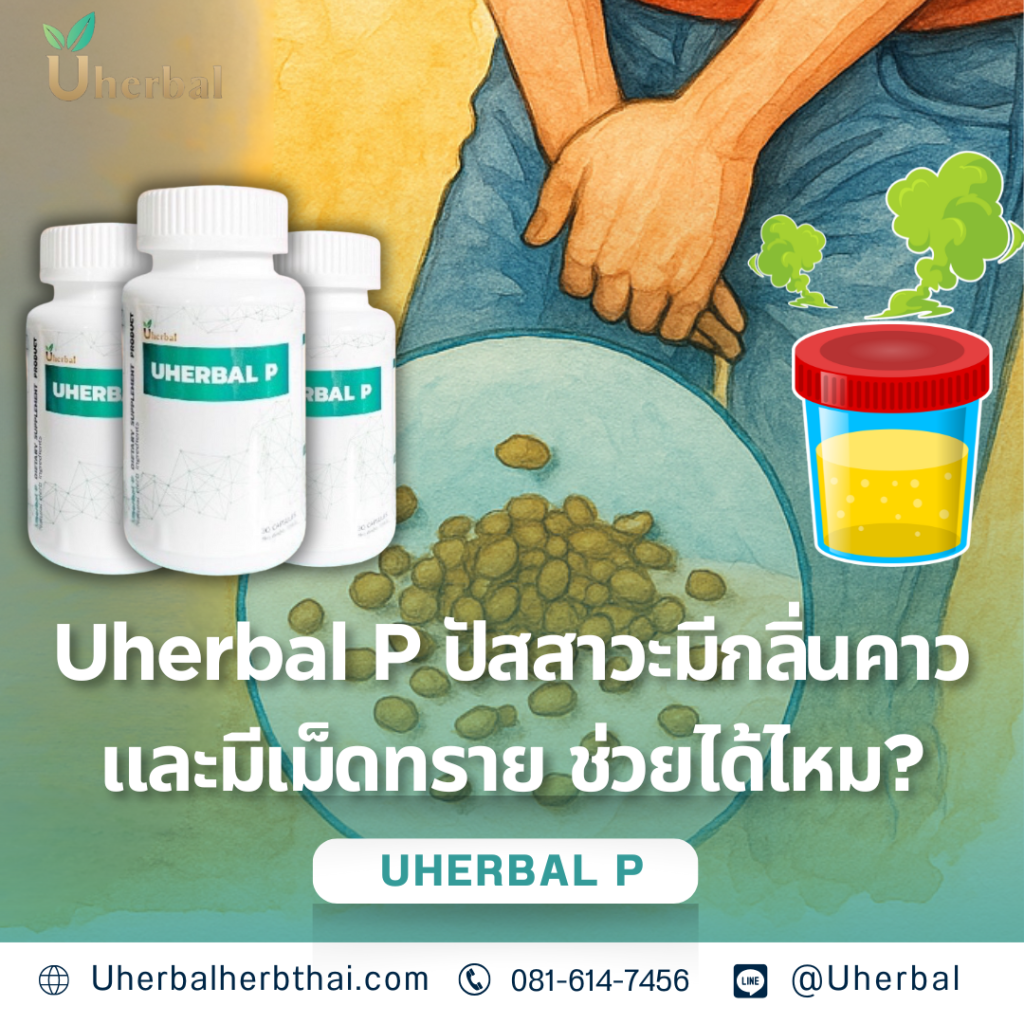 Uherbal P ปัสสาวะมีกลิ่นคาวและมีเม็ดทราย ช่วยได้ไหม?