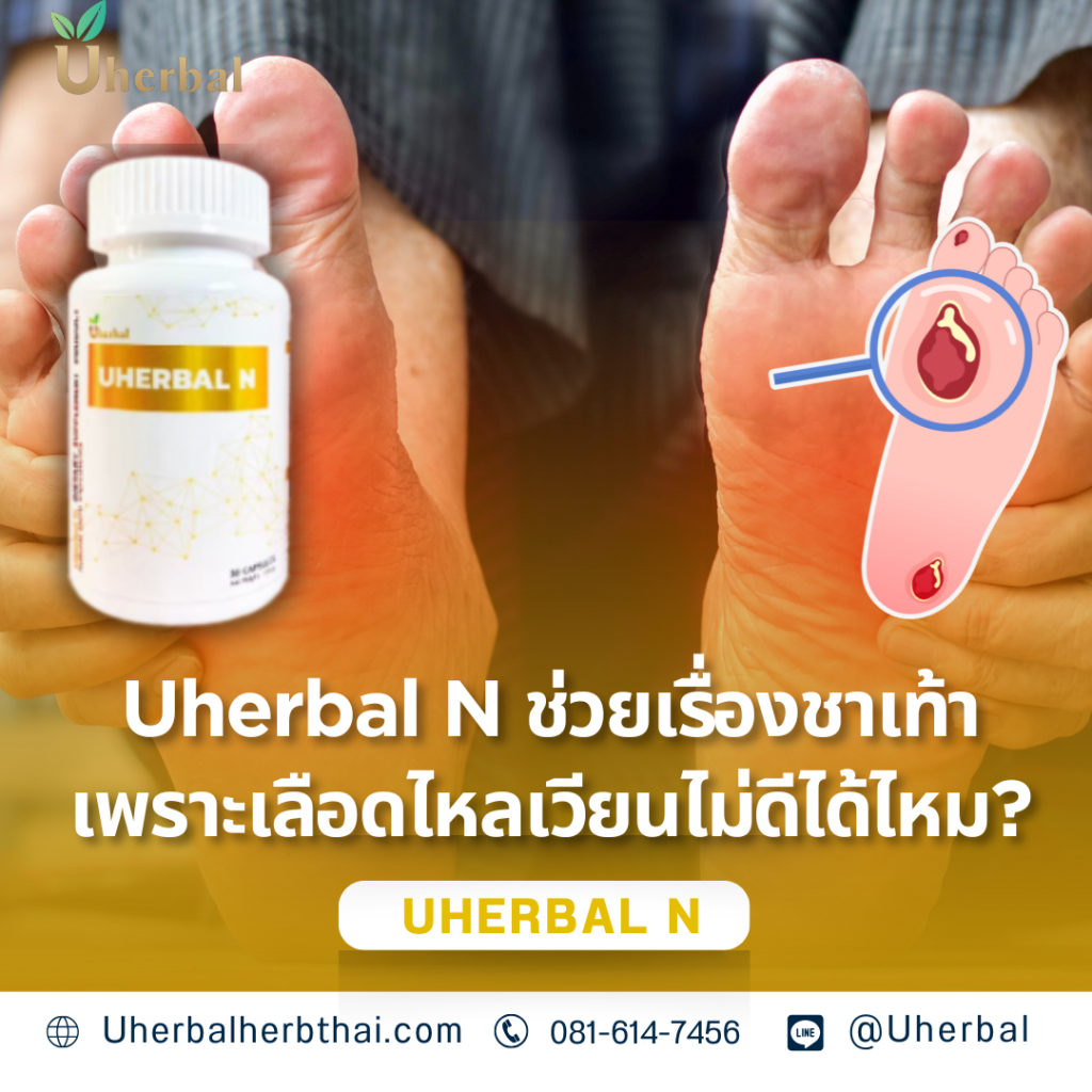 Uherbal N ช่วยเรื่องชาเท้าเพราะเลือดไหลเวียนไม่ดีได้ไหม?